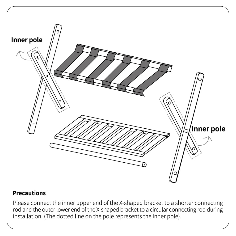 BAMBOOHOMIE Bamboo Luggage Rack for Guest Room, 26.77" Folding Wide Suitcase Stand with Storage Shelf