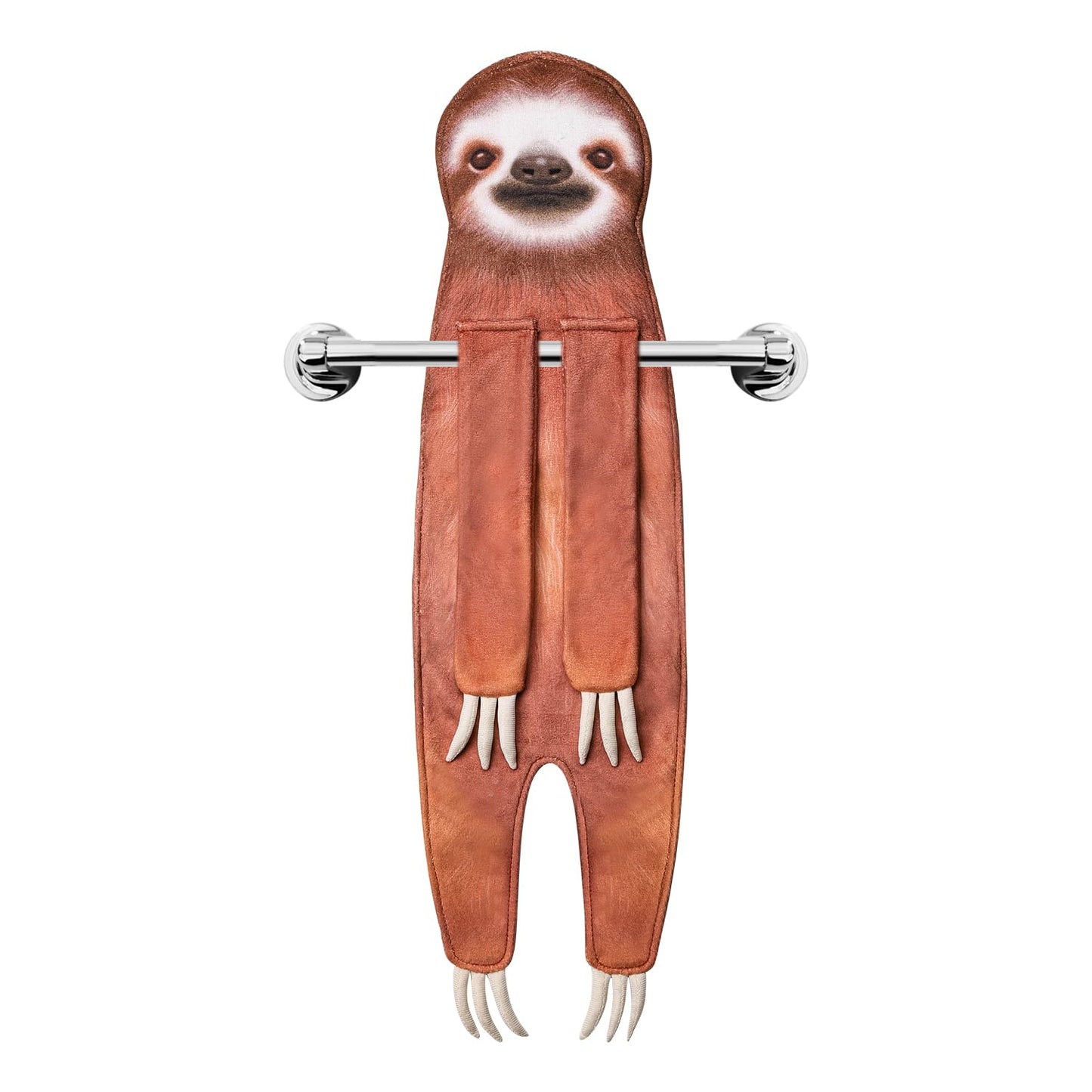 AGRIMONY Funny Sloth Hand Towels for Bathroom Kitchen -Cute Decor Women Fathers Mothers Day Valentine Gifts Decorative Hanging Washcloths Face Towel