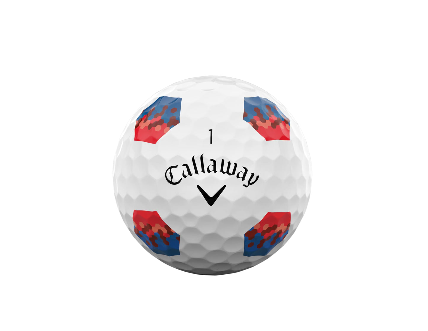 Callaway Golf Chrome Tour X Premium Golf Ball 2024, Blue/Red