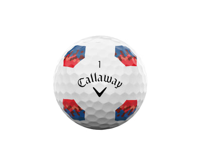 Callaway Golf Chrome Tour X Premium Golf Ball 2024, Blue/Red