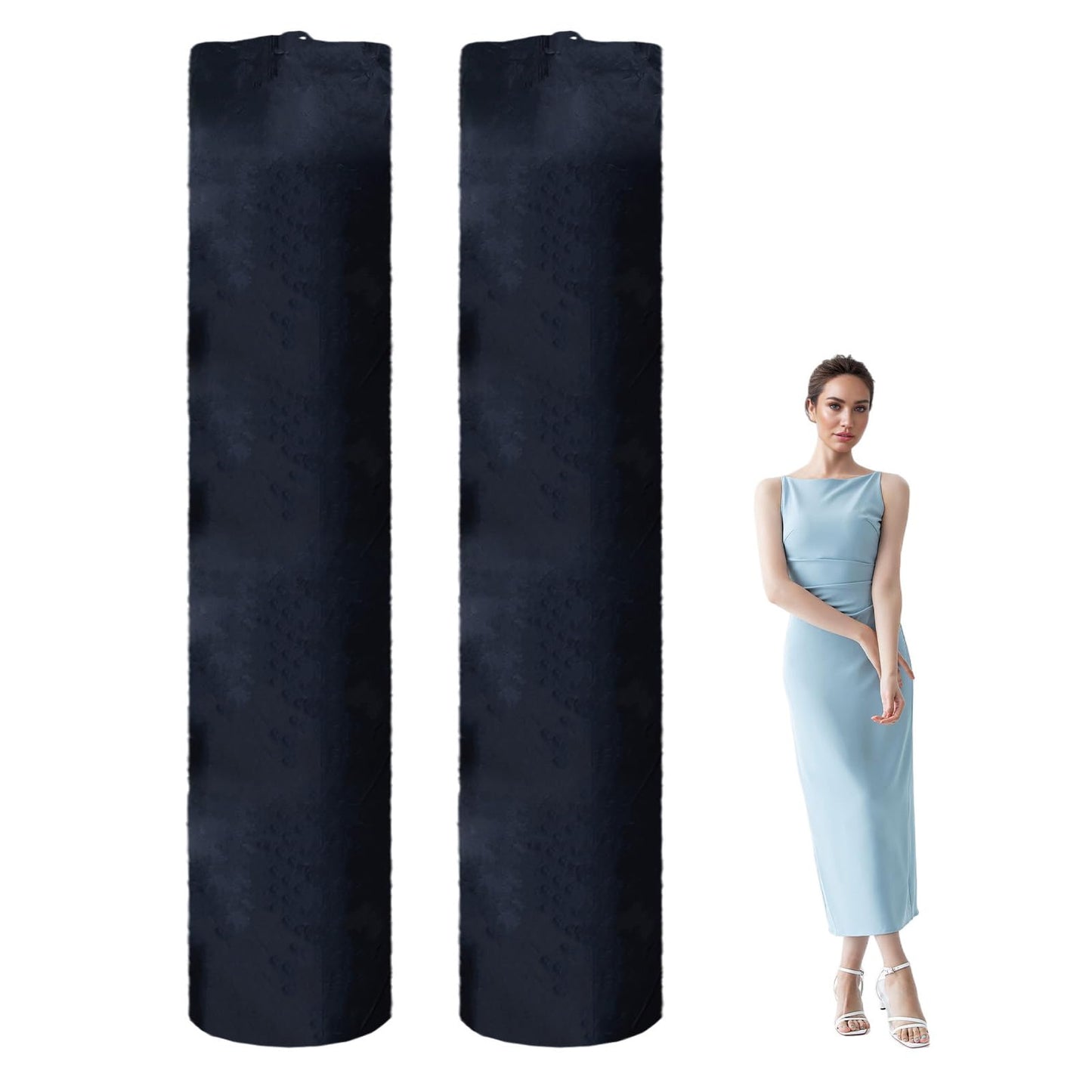 letsinstyle 2 Pcs 26 x 130 Inch Jumbo Rug Storage Bags, Large Carpet Moving Bag Oxford Cloth Rolled Rugs Packing Pouches