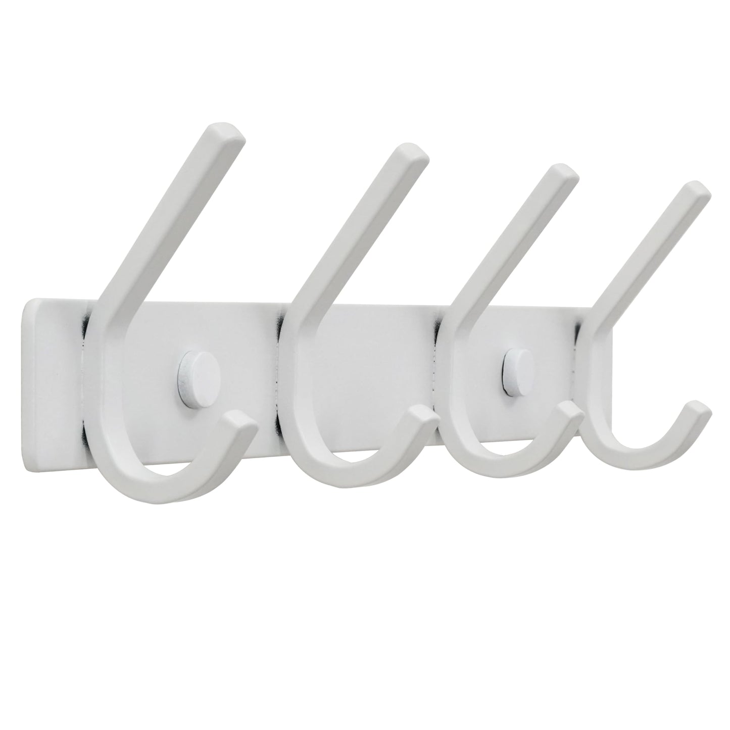 HONSKY Wall Coat Rack, Towel Rack, 17.5cm Metal Wall Coat Hanger with 4 Double Hooks (8 Single Hooks),for Hanging Coat, Hat, Bag, Towel