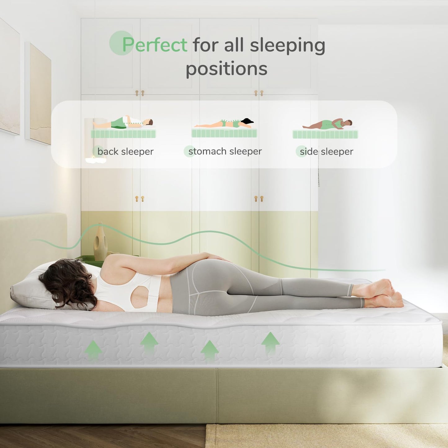Novilla Small Double Mattress, 8 Inch Pocket Sprung Mattresses with Breathable CertiPUR-US Foam and Skin-friendly OEKO-TEX Fabric