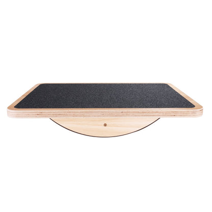StrongTek Professional Wooden Balance Board, Rocker Board, Wood Standing Desk Accessory, Balancing Board for Under Desk, Anti Slip Roller, Core