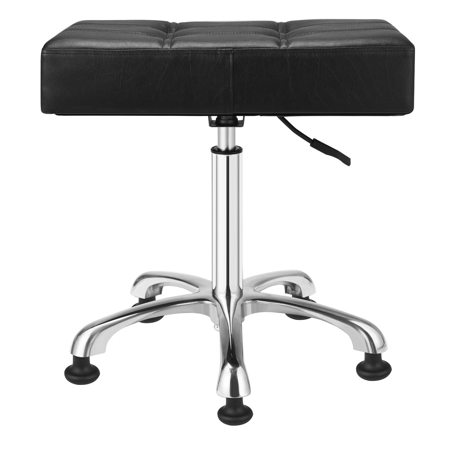 Heavy Duty Stool with Stationary Cassters: Backless Adjustable Stool Chair