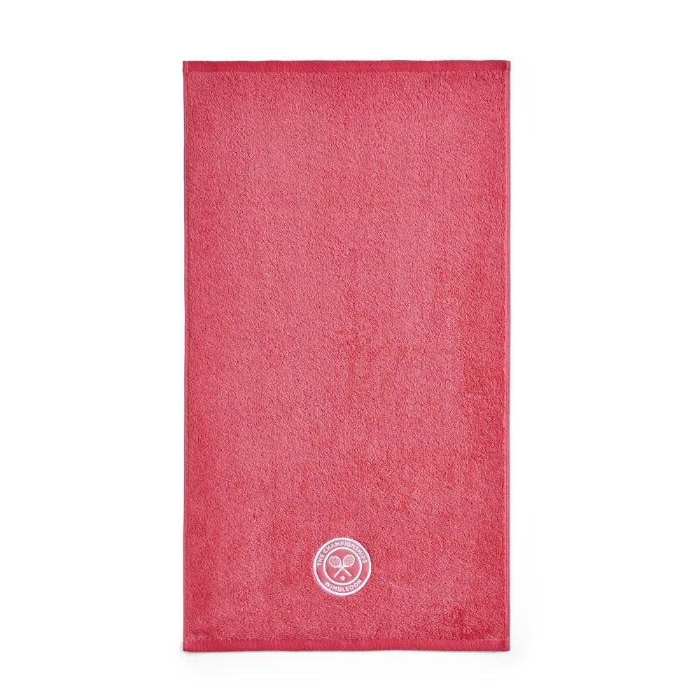 Wimbledon Guest Towels | Pack Of 2 | 40cm x 70cm | Soft Cotton | Official Tennis Championships Merchandise | 2026 Seasonal Colours | Pink