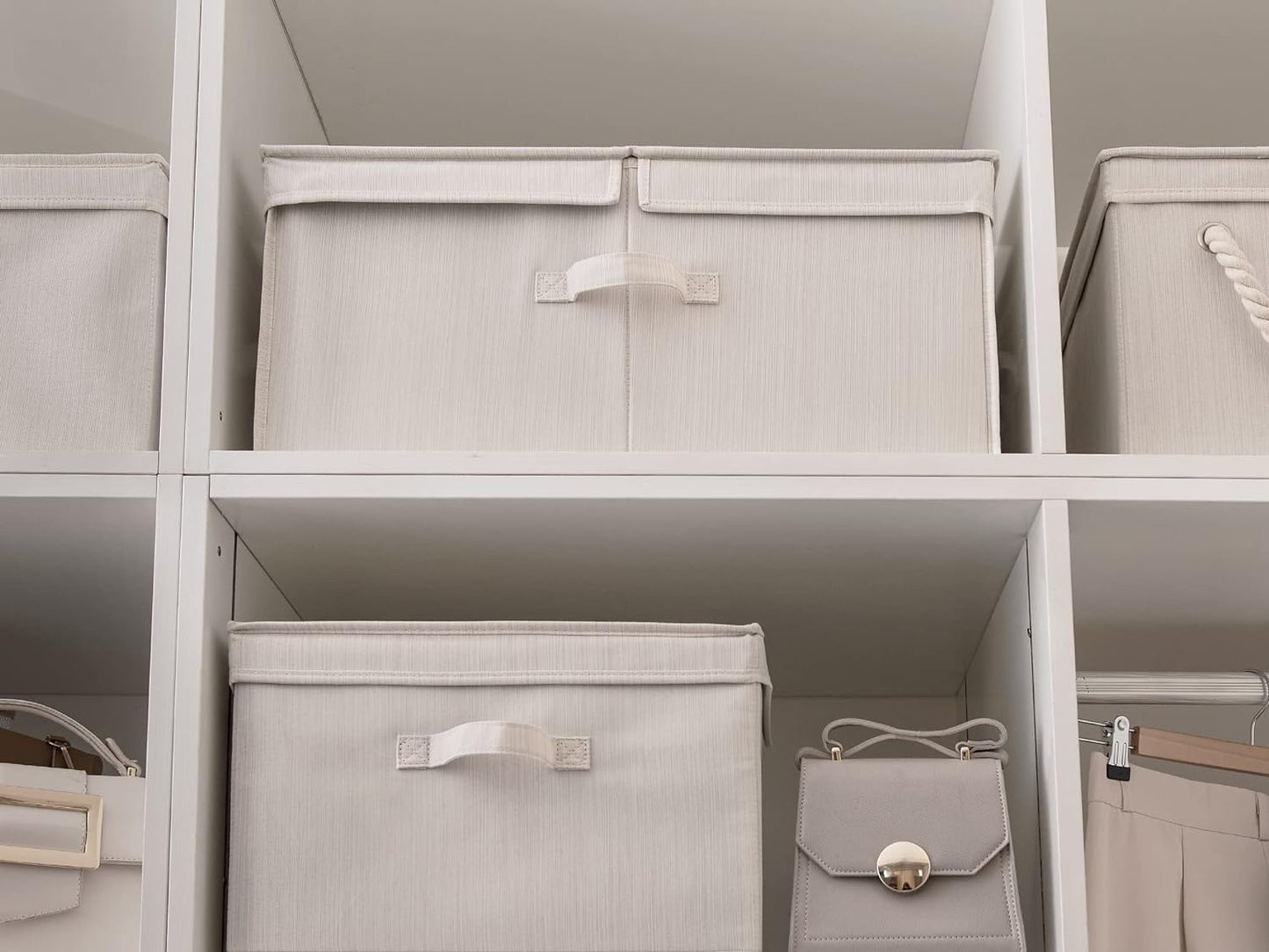 StorageWorks Extra Large Storage Boxes with Lids, 55L Clothes Storage Boxes with Double-Open Lid and Divider Board