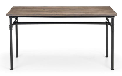 Julian Bowen Carnegie Dining Table for 4, Mocha Elm - H75 x W140 x D70cm