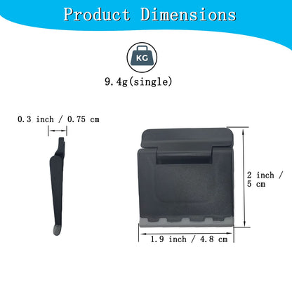 MICREEN 2PCS Portable Computer Keyboard Riser, Invisible Plastic Keyboard Feet, Mini Laptop Tilt Stand for Desk Black
