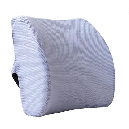HomDSim Memory Foam Lumbar Cushion Lower Back Support Pillow Posture Correcting Car Seat Home Office Chair Gray