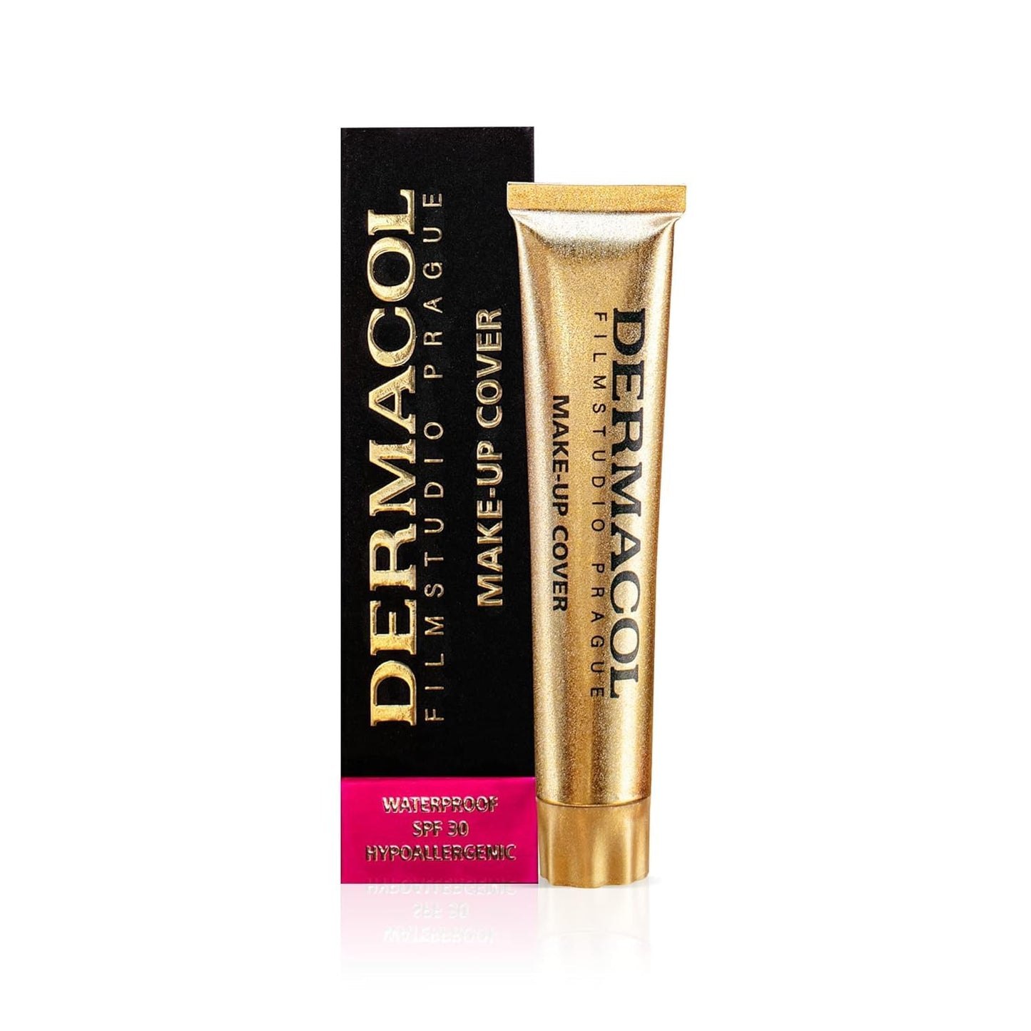 Dermacol DC Full Coverage Foundation | Long Lasting Waterproof Makeup Cover Cream SPF30 | Hypoallergenic & Light Weight Liquid | Tattoo, Acne, Spots,
