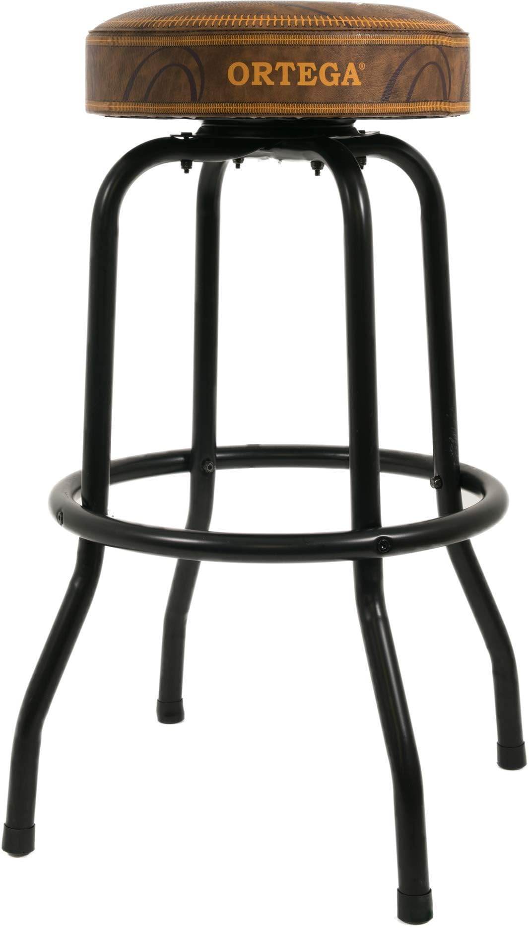 Ortega Guitars Padded Stage Stool – for Stage, Bar, Studio, Showroom – Height 76 cm – Vintage Brown (OBS30V2)
