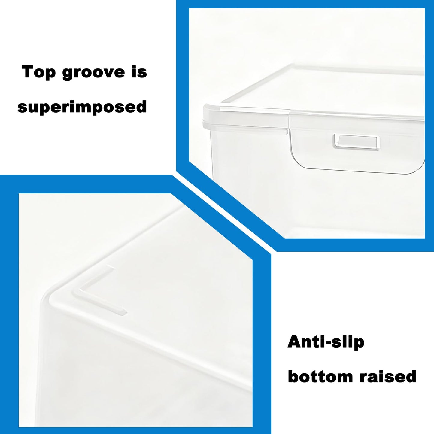 4PCS Transparent Cotton Swab Holder for Travel, Portable Refillable Plastic Storage Box with Lid - Dustproof Dispenser for Cotton Buds, Toothpicks