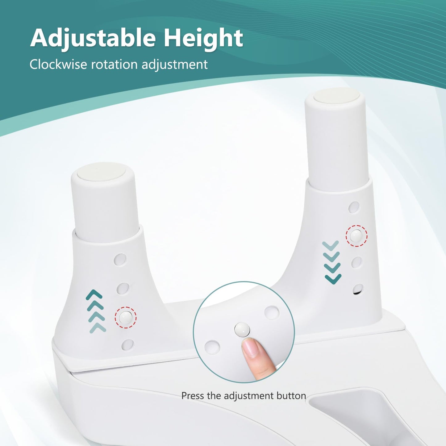 Fanwer Poop Stool Toilet White Adults for Bathroom, 5.9" to 8.5" Adjustable Height Toilet Stools Squat Adult