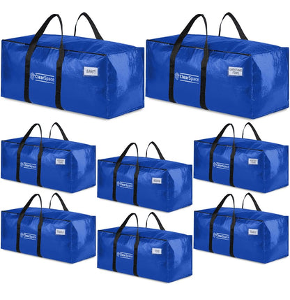 ClearSpace Heavy Duty Moving Boxes or Storage Bags  Storage Bins with Lids, Large Moving Bags with Backpack Straps & Handles  Moving Supplies for