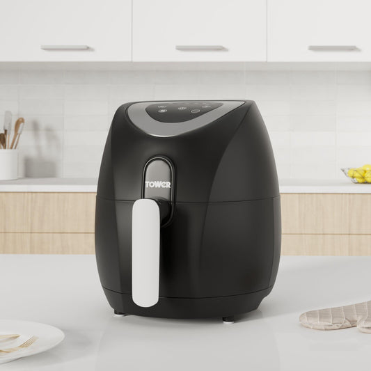 Tower Vortx T17024 Digital Air Fryer Oven with Rapid Air Circulation and 60 Min Timer, 4.3 Litre, Black