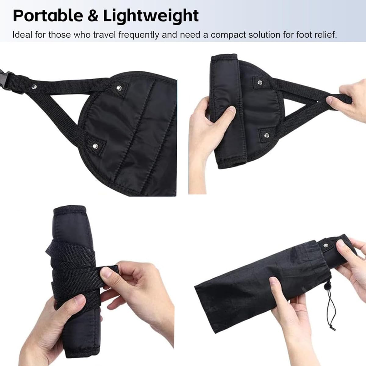 ZHAOYCSH Airplane Footrest - Portable & Adjustable Under Desk Foot Hammock for Long Flights