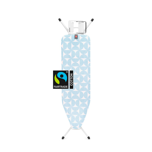 Brabantia - Ironing Board B - with Steam Iron Rest - Medium & Foldable - Adjustable Height - Non-Slip Feet Cotton Cover - Child & Transport Lock -