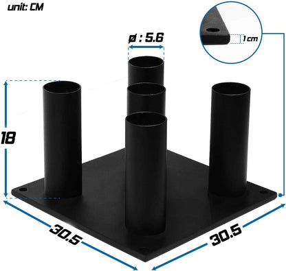 Yes4All AEA6 Vertical Barbell Storage Rack Stand, 5 Bars,7inches x 2.2inch