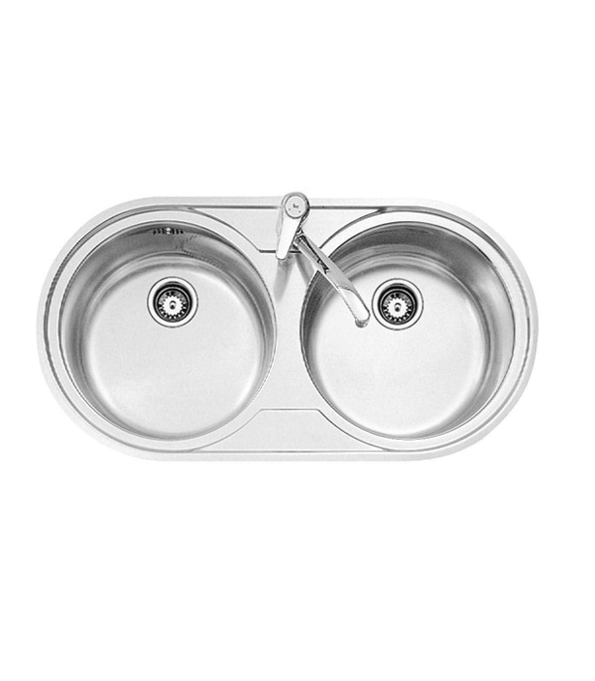 Duetta steel sink Teak model.