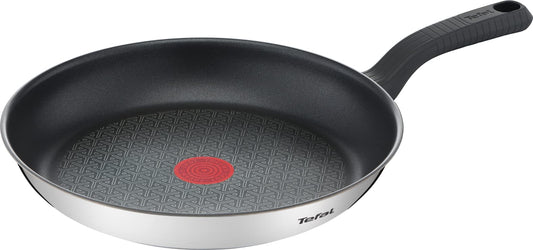 Tefal Comfort Max 26cm Stainless Steel Frying Pan  Durable Non-Stick Pan with Thermo-Spot Heat Indicator, Induction Compatible Base, Comfortable Grip