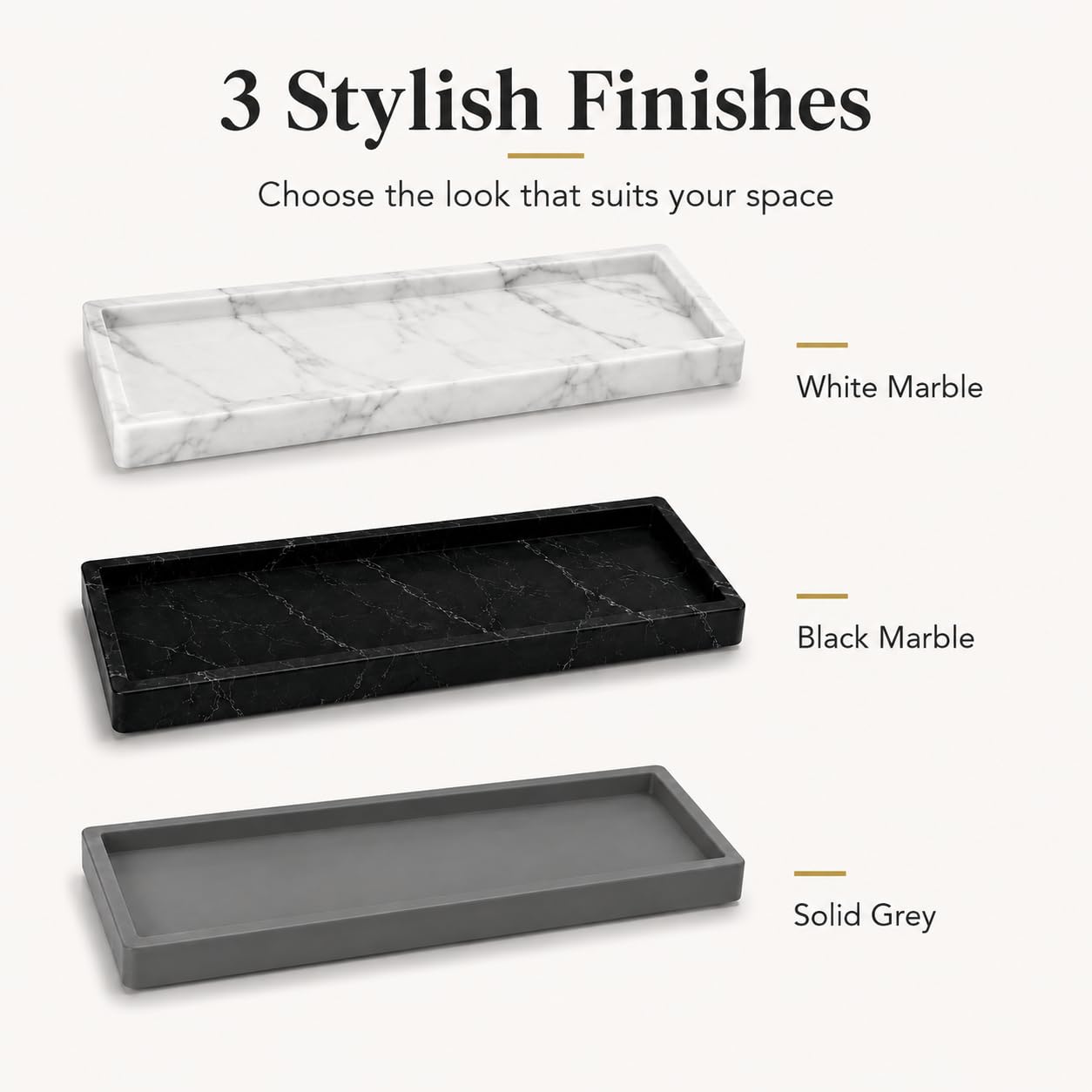 Marble-Pattern Silicone Storage Tray, Rectangular