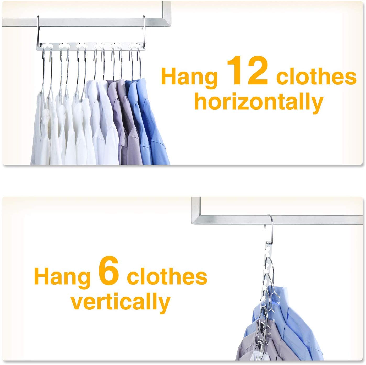 HOUSE DAY Space Saving Hangers, 4 Pack Magical Hangers, 26 cm