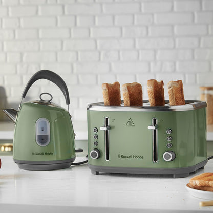 Russell Hobbs Toaster 4 Slice (Independent & Extra wide slots, 6 Browning levels, Frozen, cancel & reheat features with blue indicator light,