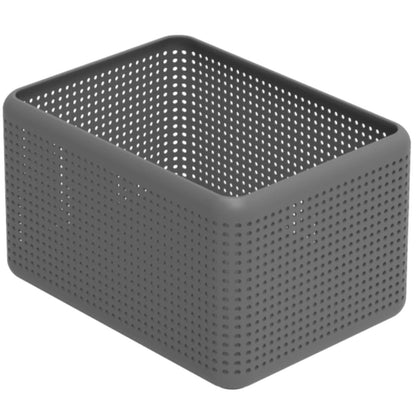 Rotho, Madei, storage box without lid 13 l, Plastic PP BPA-free, anthracite, 13l 32,6 x 23,8 x 18,8 cm