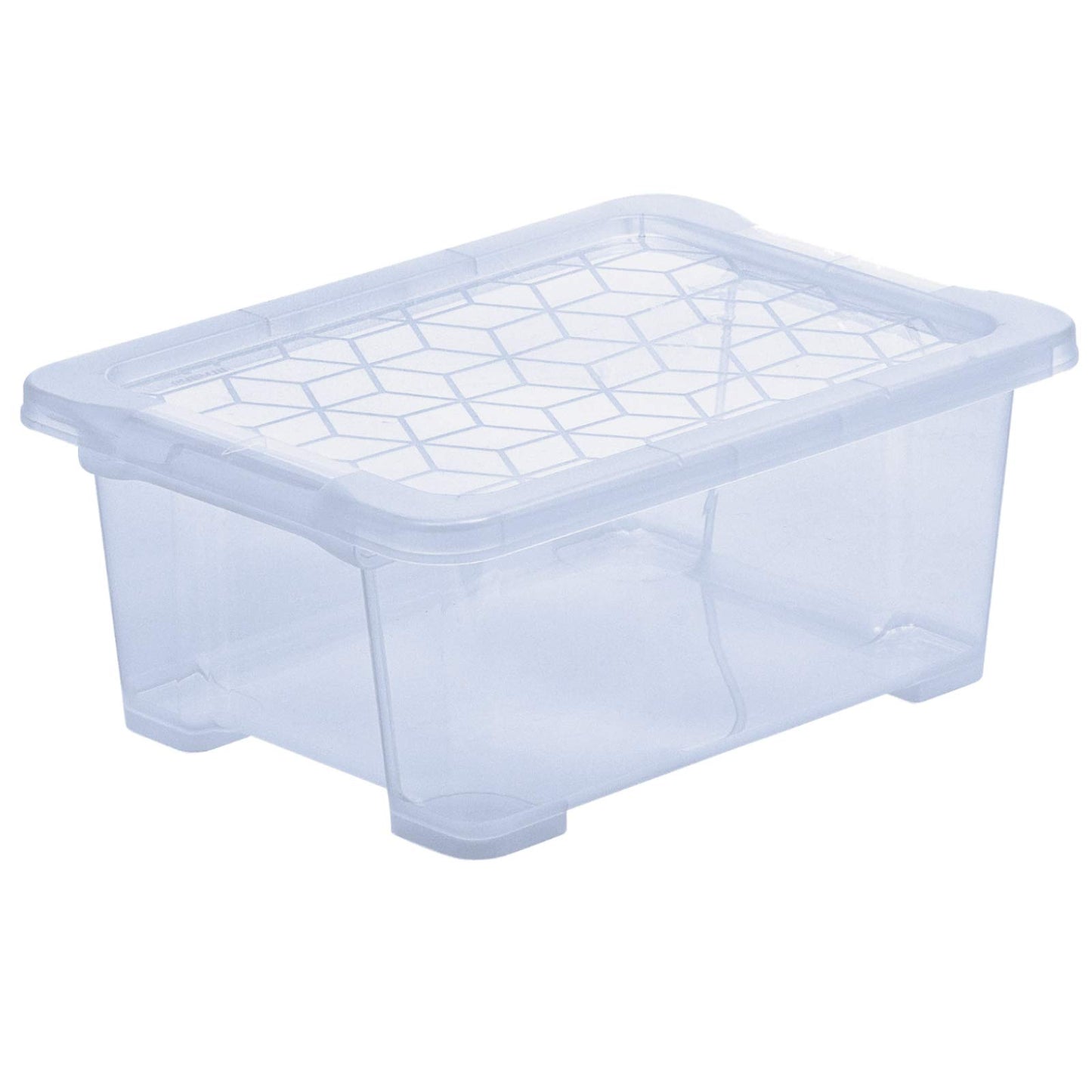 Rotho Evo Easy Storage box 11l with lid, food safe plastic (PP) BPA-free, blue/transparent, 11l (39.0 x 28.0 x 16.0 cm)