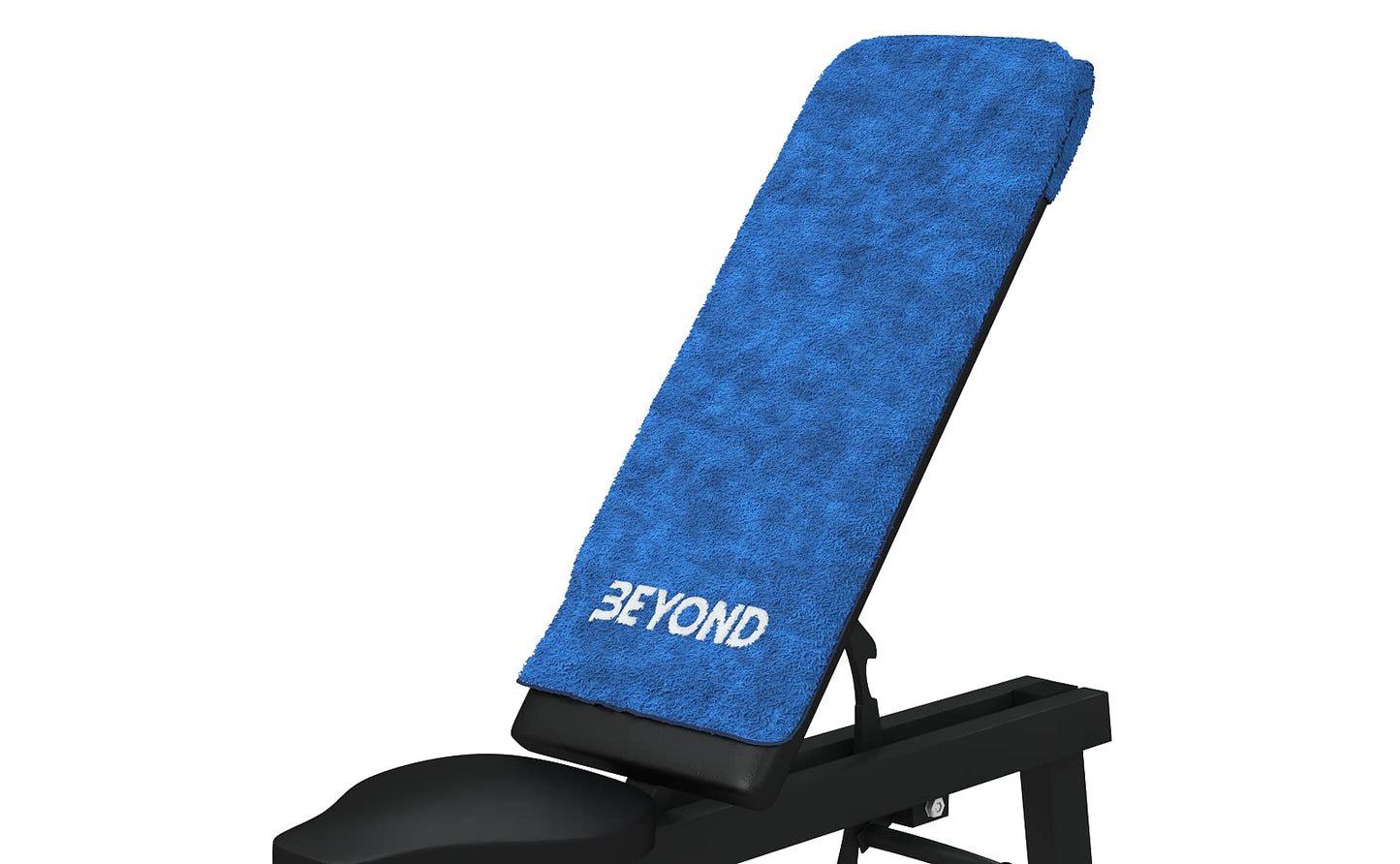 Beyond Gym Towel with Zip Pocket Cotton, High Absorbent for Crossfit Weightlifting and Running Blue