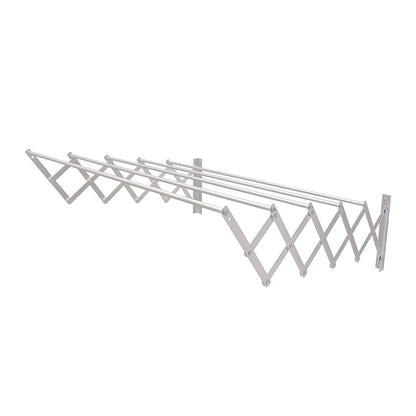 Amig - Wall Mounted Clothes Airer 80cm | Aluminium Drying Length | Extendable Clothes Line with 5 Bars | Dimensions: 80 x 14 x 3 cm | Foldable Clothes
