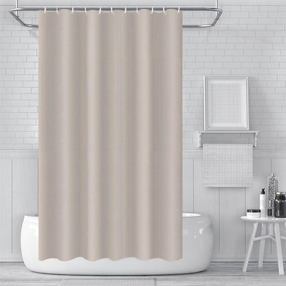 COSORO PEVA Shower Curtain 180x180cm,Heavy Duty Plastic Beige Weighted Shower Curtains Mould Proof Resistant Waterproof Bath Curtains with 12 Hooks