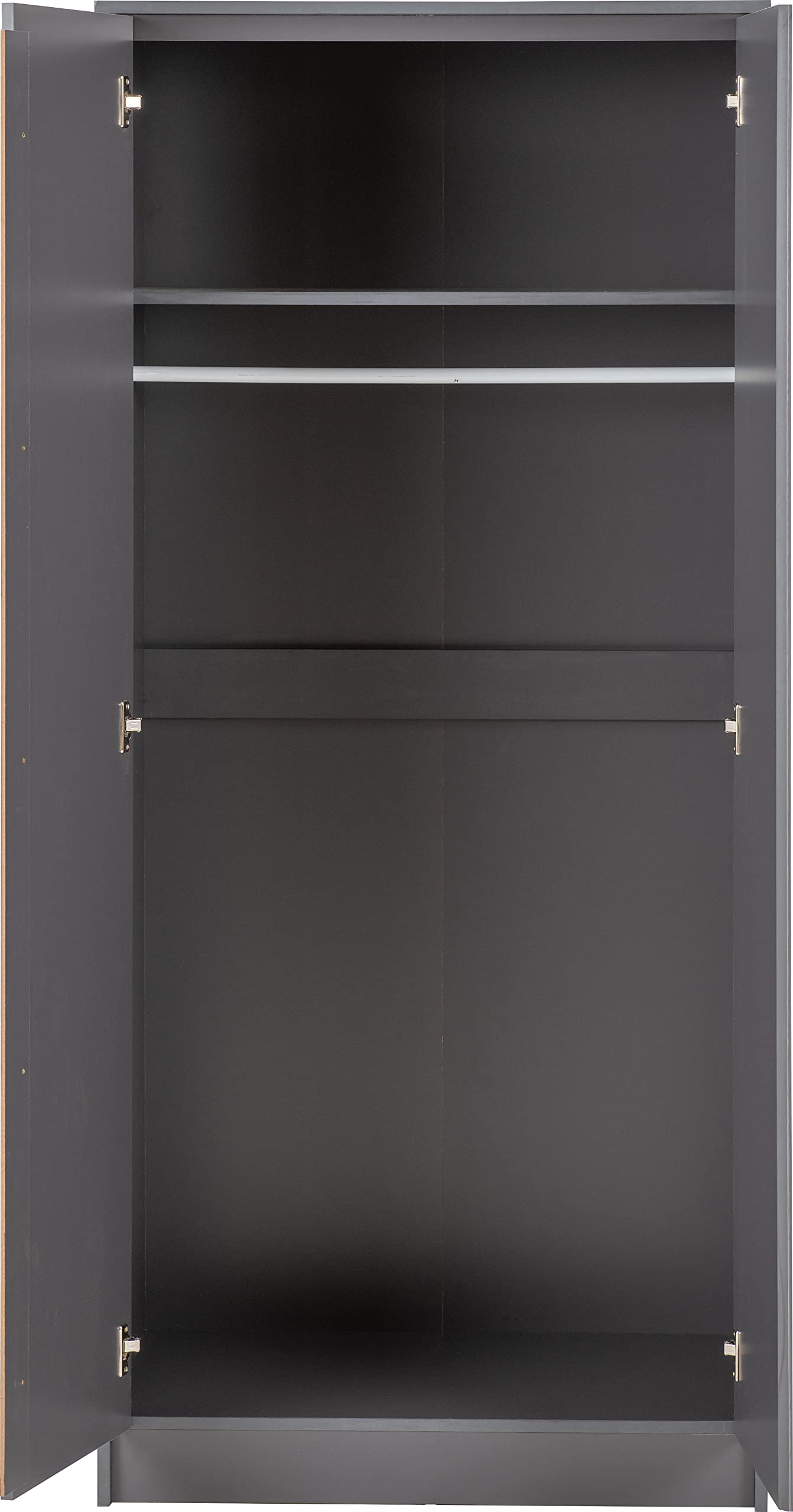 Seconique Malvern 2 Door Wardrobe in Grey