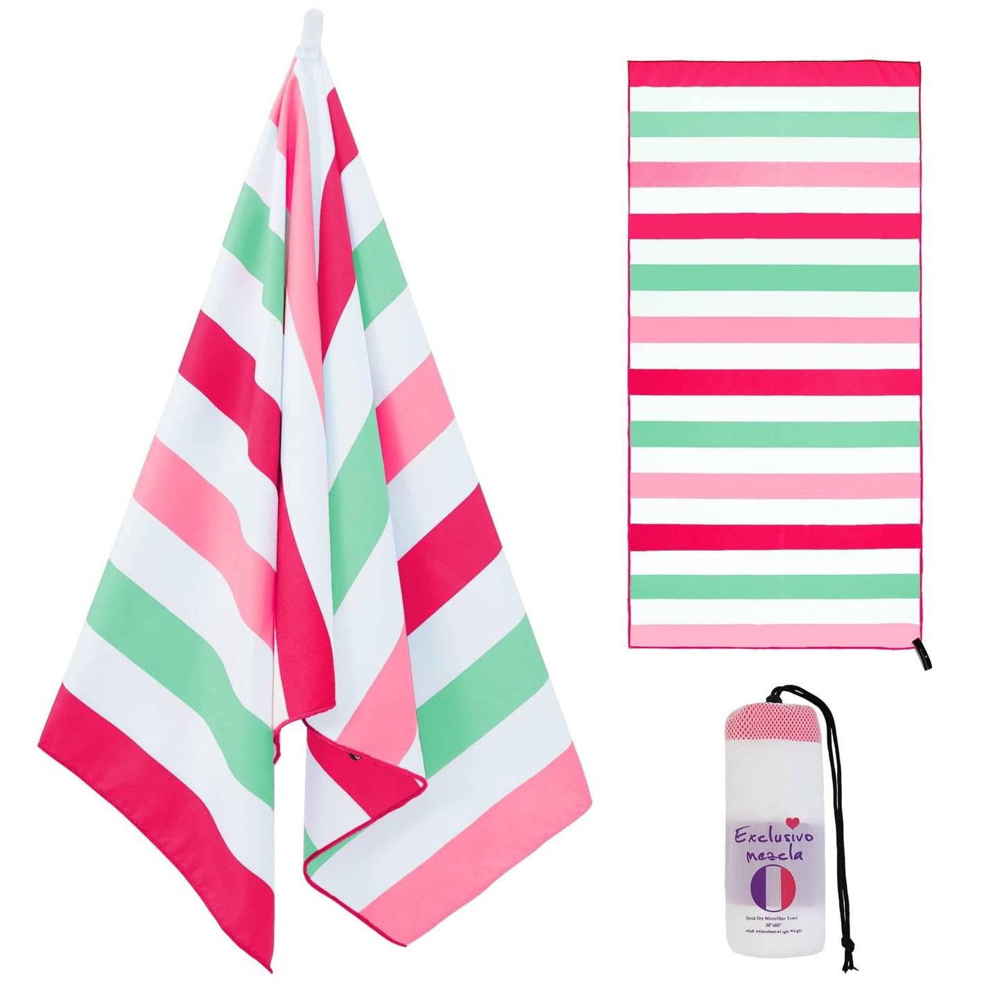 Exclusivo Mezcla Oversized Microfiber Beach Pool Towel for Adults, 180x90cm