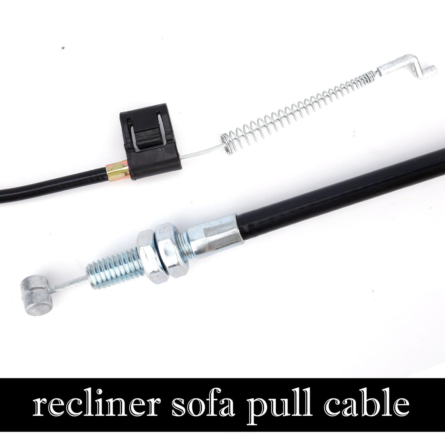 Fukaisu 2pcs Sofa Recliner Cables, Universal Recliner Handle Pull Cable Hook Exposed Couch Release Repair Cable with S Tip Replacement Parts for Most