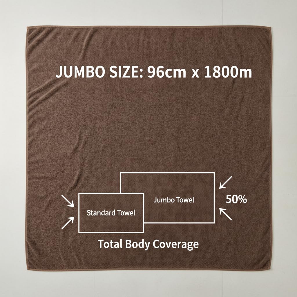 Aaf Textiles Bath Sheets Extra Large Oversized 96 x 180 cm in Charcoal, 100% Egyptian Cotton Style 515 GSM Shower Towel – Thick and Absorbent
