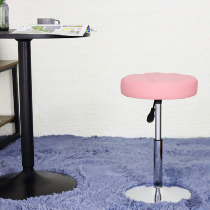 FURWOO Round Cushion Salon Stool Massage Chair Adjustable Swivel Spa Stool for Beauty Nail Home Bar Work Low Bar Chair for Barber Shop SmallPink