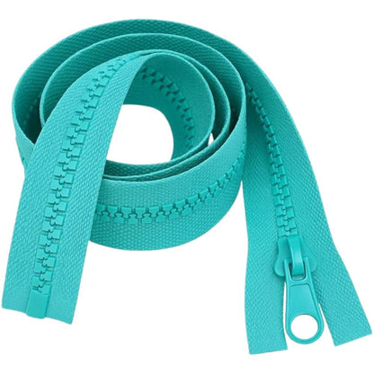 20" 51cm Turquoise Chunky Zip - Heavy-Duty Open-Ended Separating