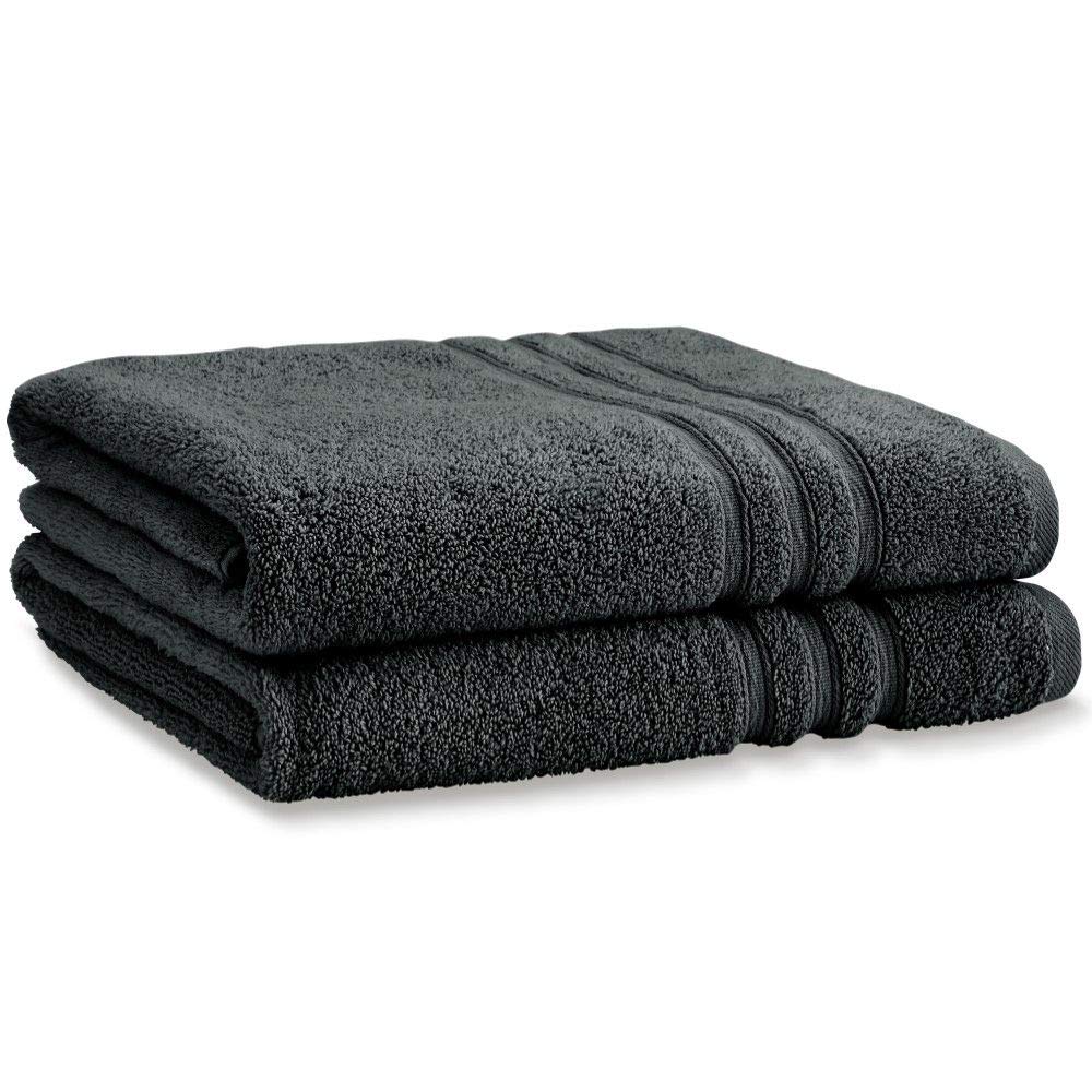 Catherine Lansfield Zero Twist Cotton 70x120cm Bath Towel Charcoal Grey
