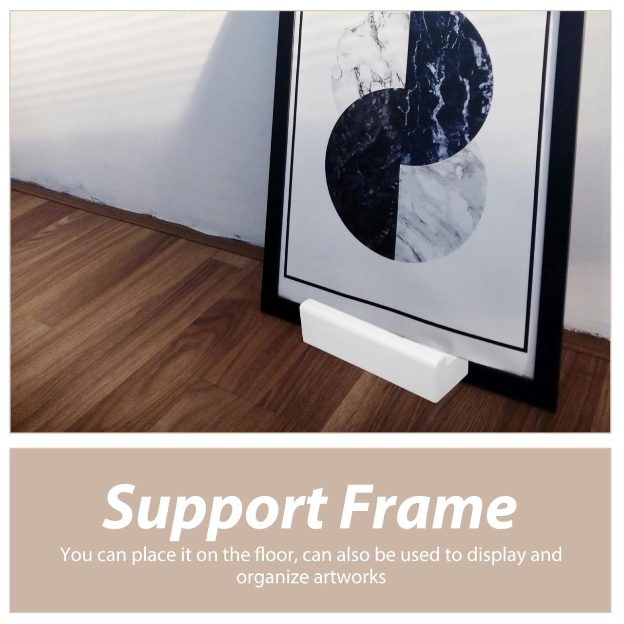 MAGICLULU Floor Mirror Stand Base Wooden Mirror Holder Stand with Non-Slip Support Full length Support for Dressing Room Artwork Frame and Panel