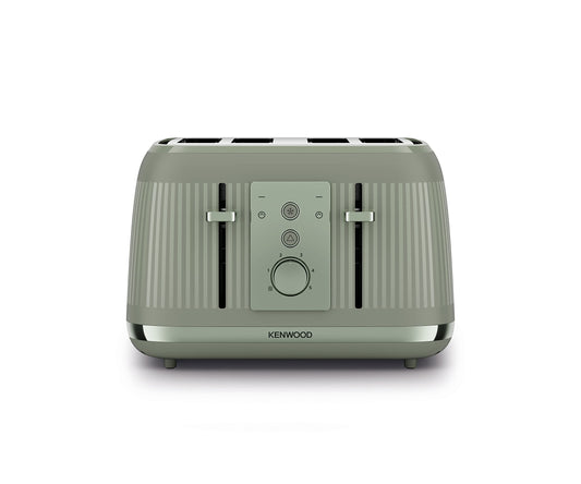 Kenwood Dusk Toaster, 4 Slot Toaster, Reheat, 5 Browning Settings, Defrost and Cancel Functions, Pull Crumb Tray, TFP30.000GN, 1800W, Olive Green