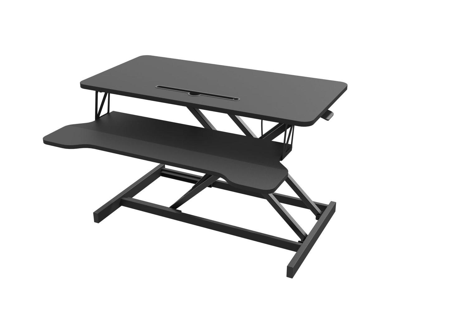 HomeRevel- Standing 80cm Desk Converter - Ergonomic Sit-Stand Desk Riser, Height Adjustable Desk Workstation for Monitors