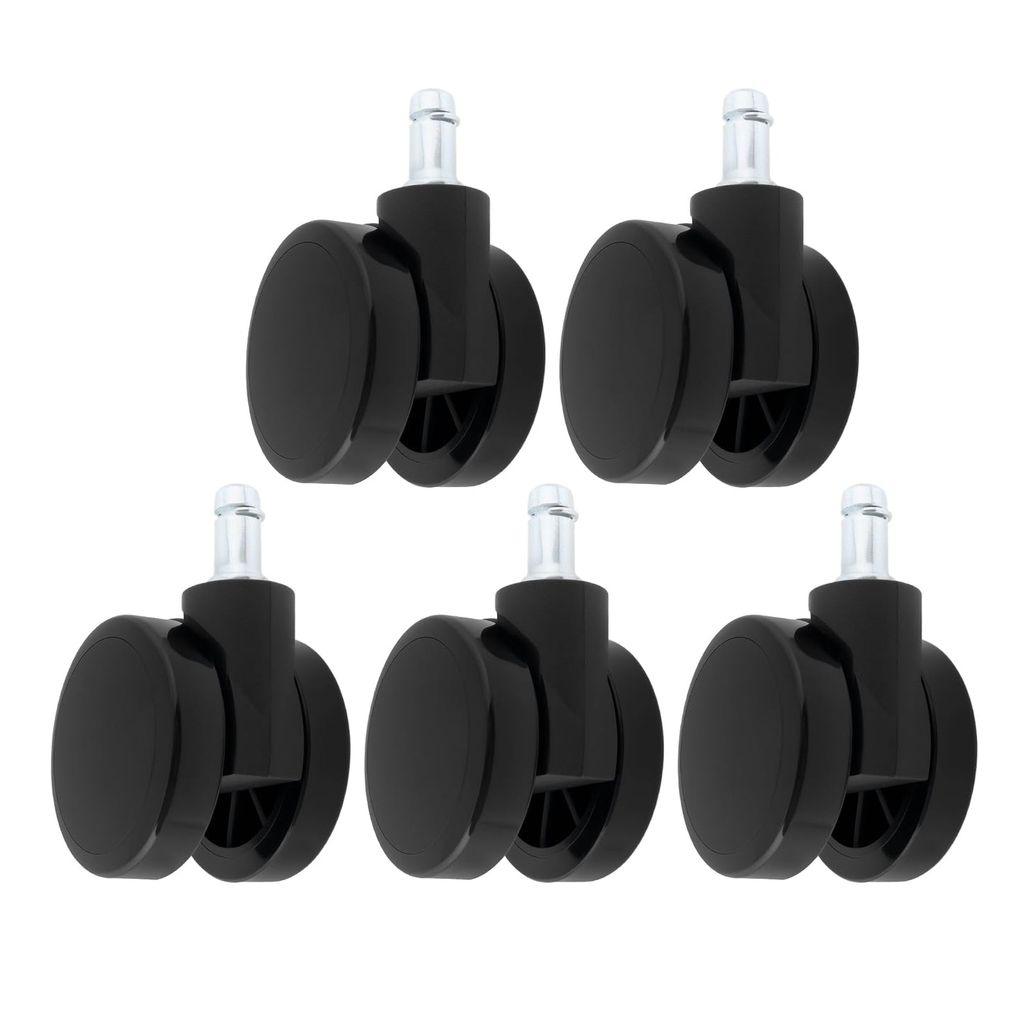 LT Easiyl 5PCS Soft Edge Casters Twin Wheel Non-Hooded