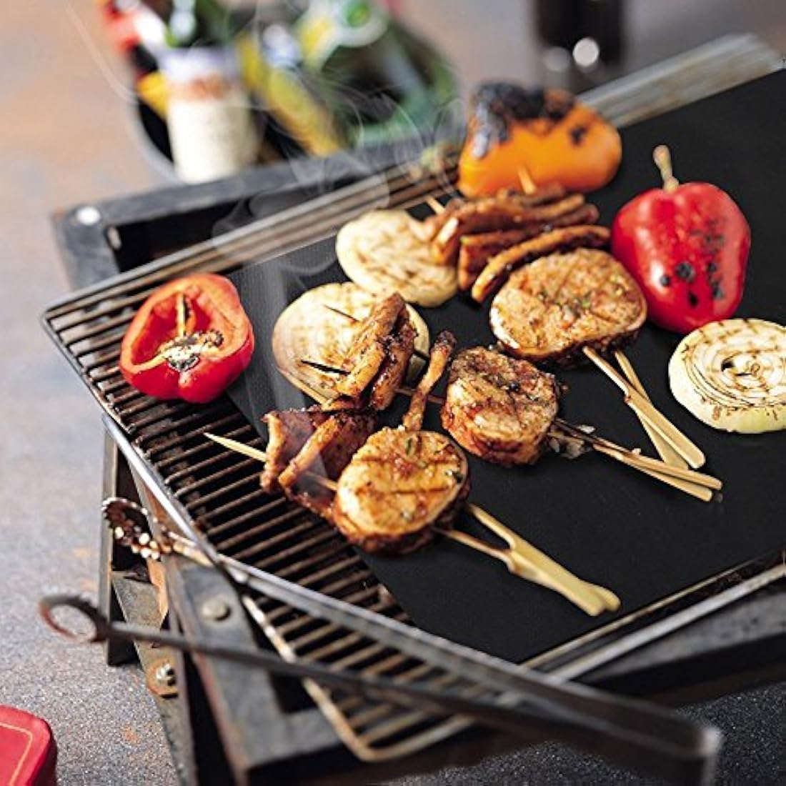 6 Pack Oven Liners Oven Mats for Bottom of Oven, 16x13inch BBQ Liners BBQ Grill Mats Reusable Non-Stick Teflon Baking Oven Mats Barbecue Grill Sheets for Gas Charcoal Grill, BPA Free
