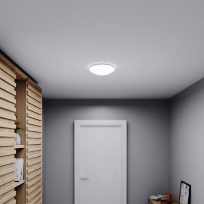 Steinel RS 16 L - sensor switched indoor lamp, 360 high-frequency motion sensor, 8m range, opal glass, E27 socket, 60 W, White