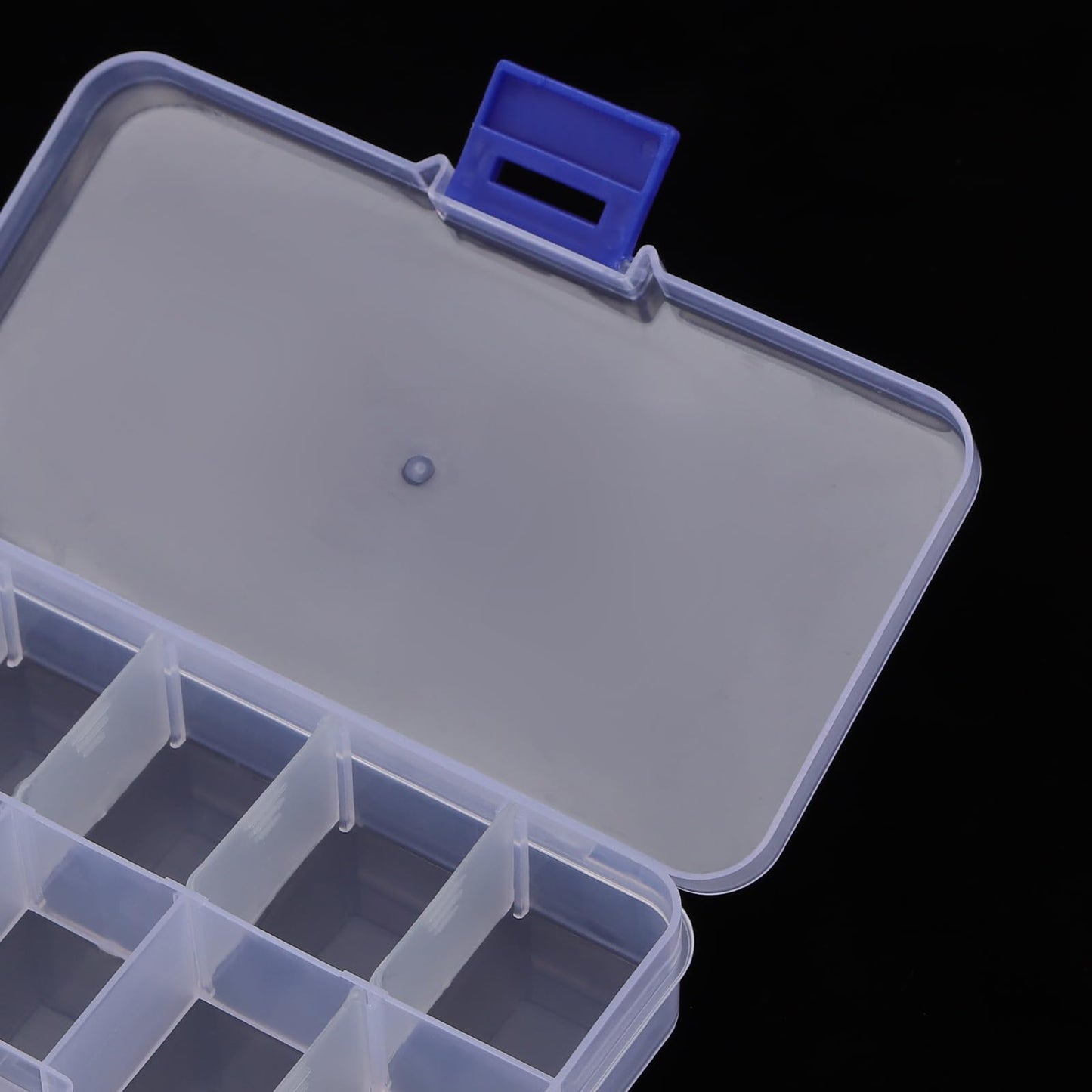 SOUJAP 20 PCS 10 Grids Bead Storage Box with Compartments, Plastic Clear Craft Organiser Container for Small Items Beads Bolts Bolts Snack Box