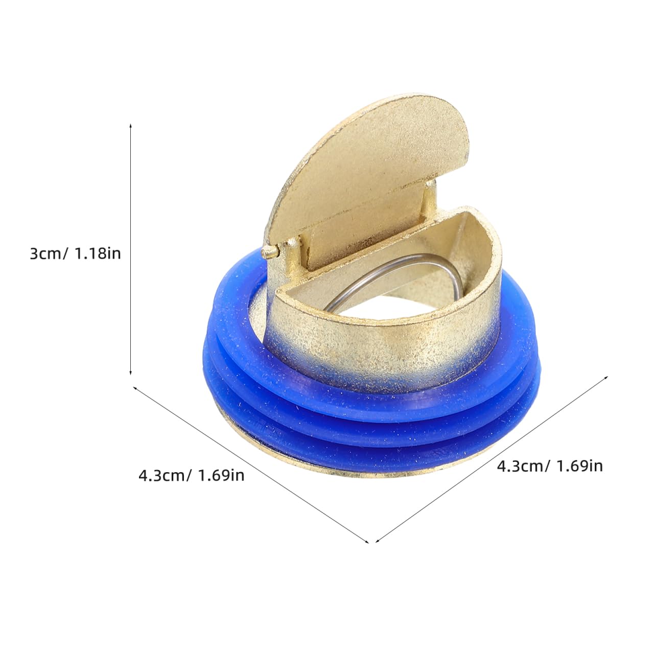 MAGICLULU 2Pcs Shower Drain Backflow Preventer – Copper Alloy Non-Return Drain Valve, Anti-Odour One-Way Floor Insert for Bathroom, Kitchen