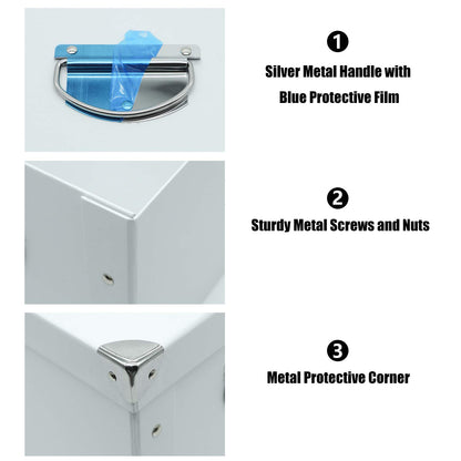 GUOZI Collapsible Storage Box with Lid, Decorative Cardboard File Organizer