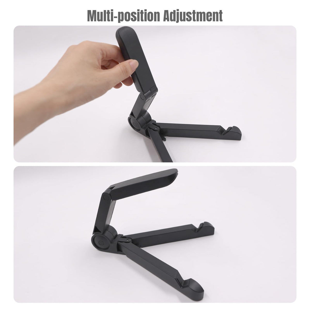 MayRecords Vinyl Record Display Stand Rack Foldable Anti-skid Multifunctional LP Albums Storage Holder Tabletop Plastic Storage Rack Black
